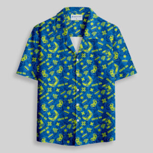 Game on Yellow Gamepad Pocket Hawaiian Shirt