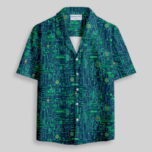 Faulty Circuit Board Green Pocket Hawaiian Shirt