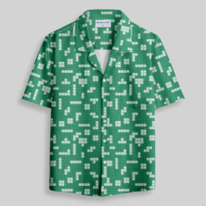 Retro Russian Games Green Pocket Hawaiian Shirt