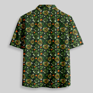 Alternative view of Plant DND Dice Green Pocket Hawaiian Shirt