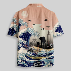 Alternative view of Walker Galactic Empire City Silhouette Pocket Hawaiian Shirt