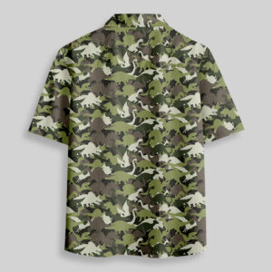 Alternative view of Camouflage Dinosaur Pocket Hawaiian Shirt