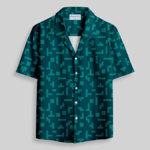 Retro Russian Games Blue Pocket Hawaiian Shirt