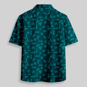 Alternative view of Retro Russian Games Blue Pocket Hawaiian Shirt