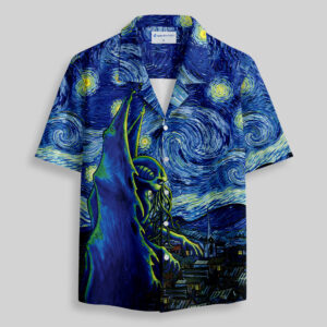 Cthulhu Starry Night Pocket Hawaiian Shirt