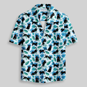 Pixel Cat Pocket Hawaiian Shirt