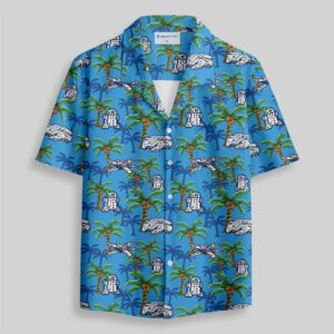 Pixel Scifi Space Pocket Hawaiian Shirt