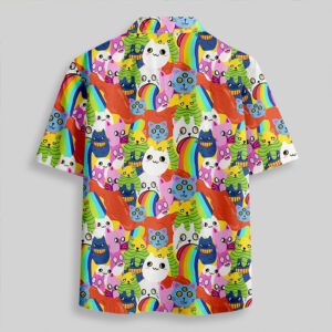 Alternative view of Exploding Cat Pocket Hawaiian Shirt