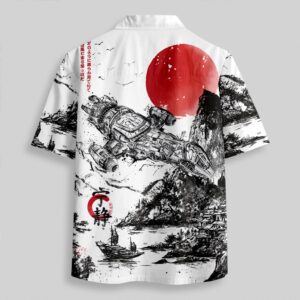 Alternative view of Firefly Celestial Ink Pocket Hawaiian Shirt