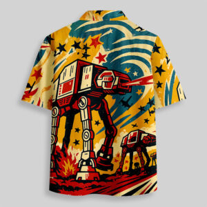 Alternative view of Graffiti Walker Pocket Hawaiian Shirt