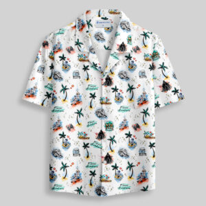 Scifi Hawaiian Scene Funny Pocket Hawaiian Shirt