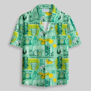 Hawaiian Traditional Tiki Green Pocket Hawaiian Shirt