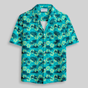 Aircraft Hawaii Green Pocket Hawaiian Shirt