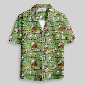 Busy Possums Pocket Hawaiian Shirt