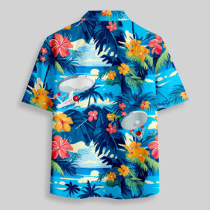 Alternative view of Scifi Spacecraft Pocket Hawaiian Shirt