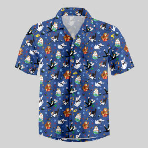 Feline Fantasy Game Pocket Hawaiian Shirt
