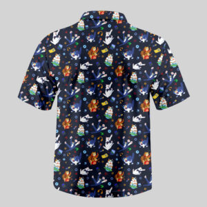Alternative view of Feline Fantasy Game 2 Pocket Hawaiian Shirt