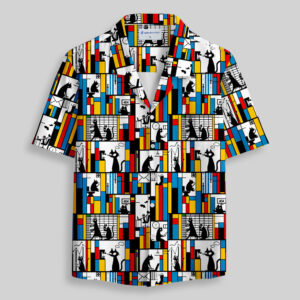 Office Cat Pocket Hawaiian Shirt