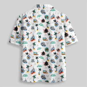 Alternative view of Scifi Hawaiian Scene Funny Pocket Hawaiian Shirt