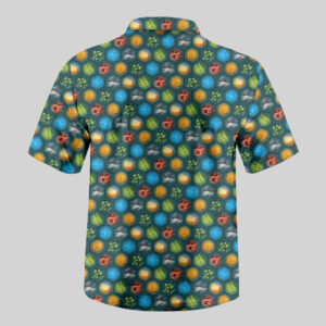 Alternative view of Board Games Full Print Green Pocket Hawaiian Shirt