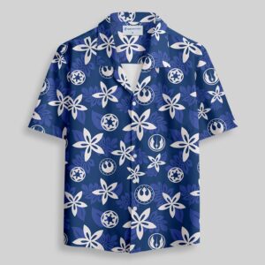 Rebel and Empire Blue Pocket Hawaiian Shirt