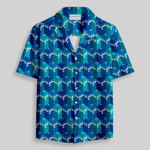 Blue Phone Booth Pocket Hawaiian Shirt