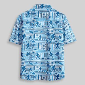 Alternative view of Big Foots Blue Pocket Hawaiian Shirt