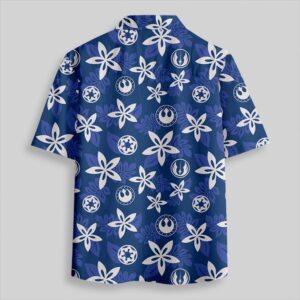 Alternative view of Rebel and Empire Blue Pocket Hawaiian Shirt