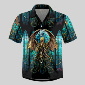 Gothic Church of Cthulhu Pocket Hawaiian Shirt