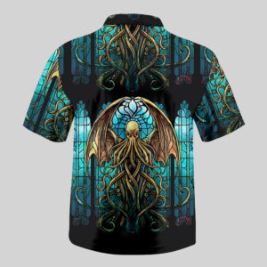 Alternative view of Gothic Church of Cthulhu Pocket Hawaiian Shirt