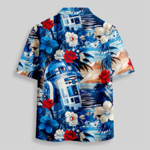 Alternative view of Robot Pocket Hawaiian Shirt