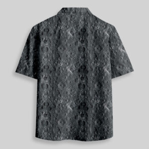 Alternative view of Lunar Surface Pocket Hawaiian Shirt