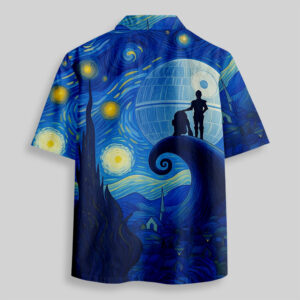 Alternative view of Robot Under The Starry Night Pocket Hawaiian Shirt