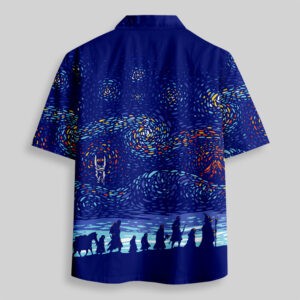Alternative view of Starry Night Hiking Club Pocket Hawaiian Shirt