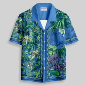 Facehugger Tropical Adventure Pocket Hawaiian Shirt
