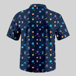 Alternative view of Pixel Style Retro Game Pocket Hawaiian Shirt