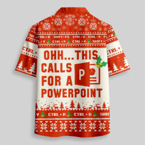 Alternative view of Ohh This Calls for a Powerpoint Pocket Hawaiian Shirt
