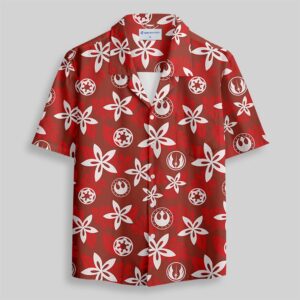 Rebel and Empire Red Pocket Hawaiian Shirt