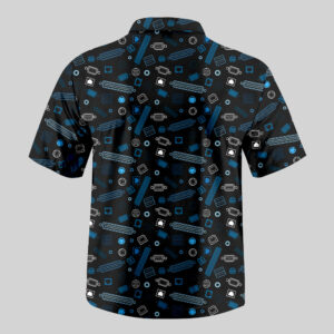 Alternative view of Computer Port Pocket Hawaiian Shirt