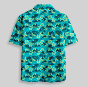 Alternative view of Aircraft Hawaii Green Pocket Hawaiian Shirt