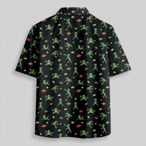 Alternative view of Alien Antics Black Pocket Hawaiian Shirt