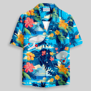 Scifi Spacecraft Pocket Hawaiian Shirt