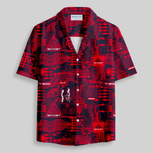 Skynet Circuit Board Pocket Hawaiian Shirt