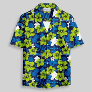 Board Game Hawaii Hibiscus Pocket Hawaiian Shirt