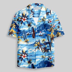 Hawaii Beach TIE Fighter Pocket Hawaiian Shirt