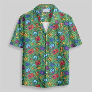 Retro Gaming Fiesta Pocket Hawaiian Shirt