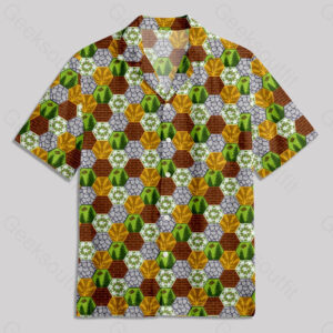 Board Game Map Honeycomb Pocket Hawaiian Shirt
