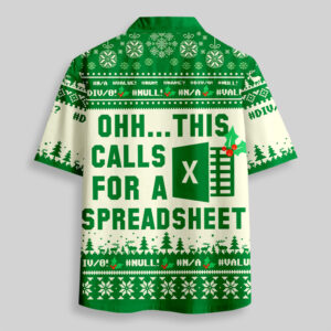 Alternative view of Ohh This Calls for a Spreadsheet Pocket Hawaiian Shirt