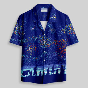 Starry Night Hiking Club Pocket Hawaiian Shirt