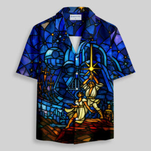 Church Window Grilles Sci-Fi Space War Pocket Hawaiian Shirt